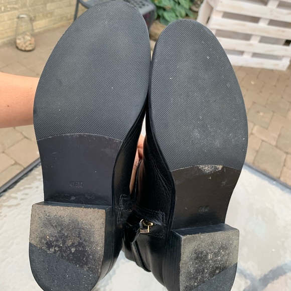 Tory Burch ELOISE Equestrian Knee High Tall Riding Boots Sz 4.5 Gold Logo - Picture 9 of 11